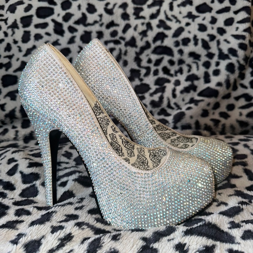 Bordello Blue Glamorous Heels